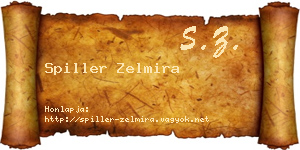 Spiller Zelmira névjegykártya